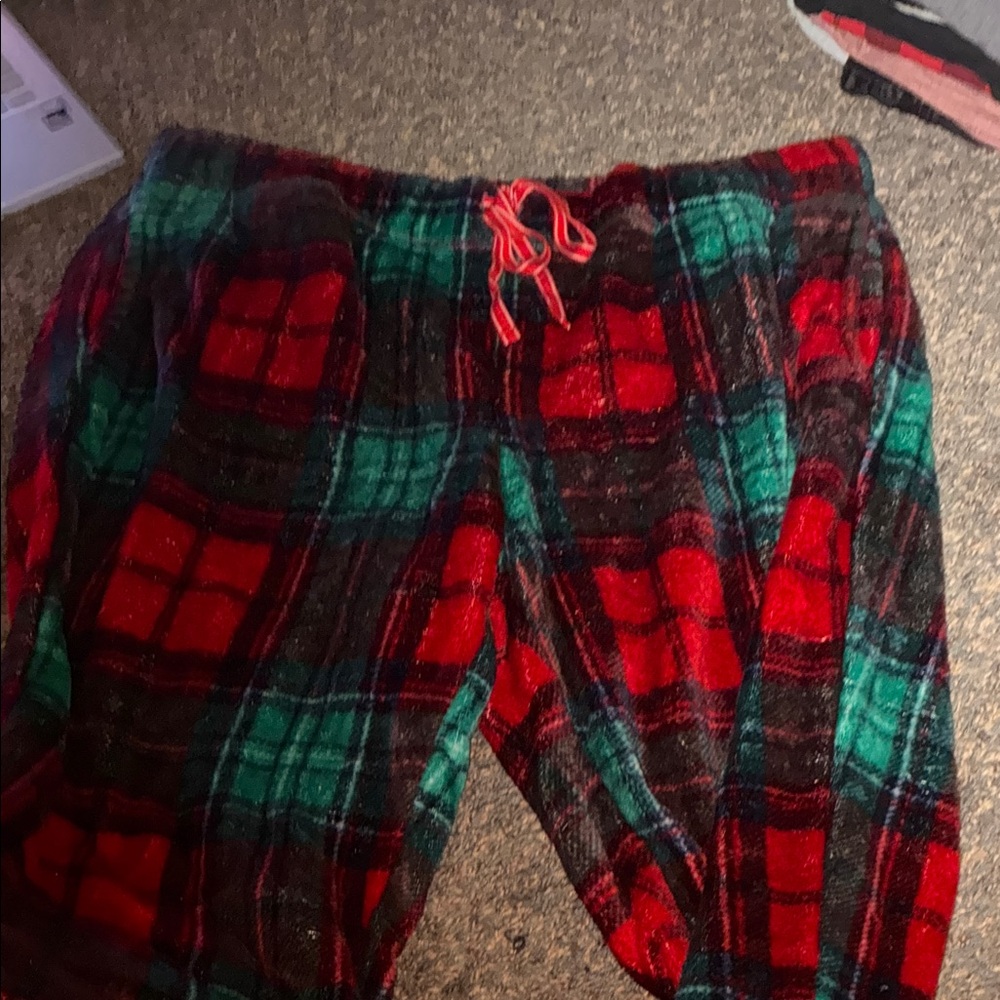 Plaid Red and Green Kids Bottoms
